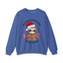 Load image into Gallery viewer, Sloth Christmas Zen Candy Cane, Mental Health, Positive, Unisex Heavy Blend™ Crewneck Sweatshirt