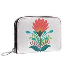 Load image into Gallery viewer, Spontaneous Bloom Small Leather Zip Purse