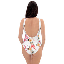 Load image into Gallery viewer, Red, pink and yellow One-Piece Swimsuit