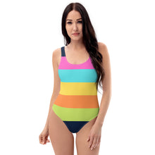 Load image into Gallery viewer, Bright and shine Clock colors One-Piece Swimsuit