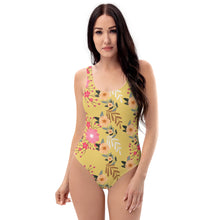 Load image into Gallery viewer, Red, pink and yellow2 pattern One-Piece Swimsuit