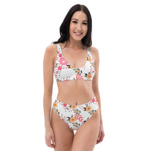 Load image into Gallery viewer, Red, pink and yellow Recycled high-waisted bikini