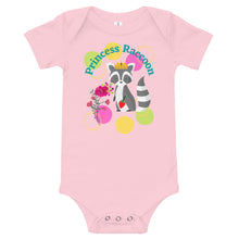 Load image into Gallery viewer, Raccoon Princess Baby short sleeve one piece