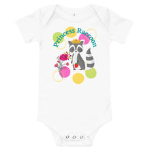 Load image into Gallery viewer, Raccoon Princess Baby short sleeve one piece