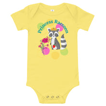 Load image into Gallery viewer, Raccoon Princess Baby short sleeve one piece