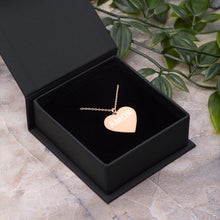 Load image into Gallery viewer, AMOR - Engraved Silver Heart Necklace