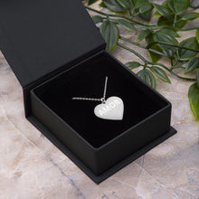 Load image into Gallery viewer, AMOR - Engraved Silver Heart Necklace