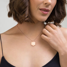 Load image into Gallery viewer, IPJ - Inner Princess Journey Engraved Silver Hexagon Necklace