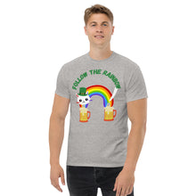Load image into Gallery viewer, Follow the Rainbow!!! St Patrick Day Men's heavyweight tee