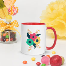 Load image into Gallery viewer, Tri-fold flower Mug with Color Inside
