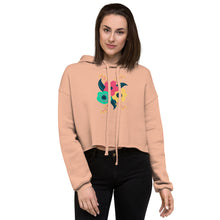 Load image into Gallery viewer, Tri-fold flower Crop Hoodie