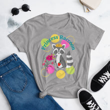 Load image into Gallery viewer, Raccoon Princess Women's short sleeve t-shirt