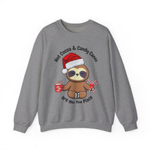 Load image into Gallery viewer, Sloth Christmas Zen Candy Cane, Mental Health, Positive, Unisex Heavy Blend™ Crewneck Sweatshirt
