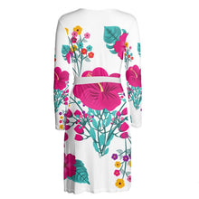 Load image into Gallery viewer, Tropical Burgundy Delight Wrap Dress
