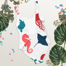 Load image into Gallery viewer, Sea Creatures Delight Rd-DB-PK-LB One-Piece Swimsuit
