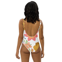 Load image into Gallery viewer, 2022 Springing5 Blues on Pink Background 2 One-Piece Swimsuit
