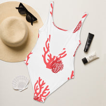 Load image into Gallery viewer, Coral on Coral Cr-Red One-Piece Swimsuit

