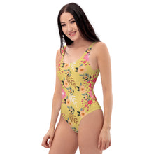 Load image into Gallery viewer, Red, pink and yellow2 pattern One-Piece Swimsuit
