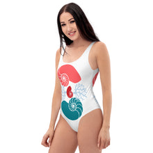 Load image into Gallery viewer, Shell to Shell - Cr-Bl-Rd One-Piece Swimsuit
