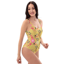 Load image into Gallery viewer, Red, pink and yellow2 pattern One-Piece Swimsuit
