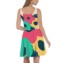 Load image into Gallery viewer, Tri-fold flower Skater Dress
