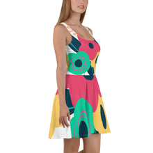 Load image into Gallery viewer, Tri-fold flower Skater Dress
