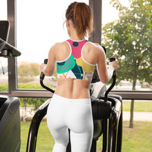 Load image into Gallery viewer, Tri-fold flower Sports bra
