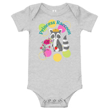 Load image into Gallery viewer, Raccoon Princess Baby short sleeve one piece

