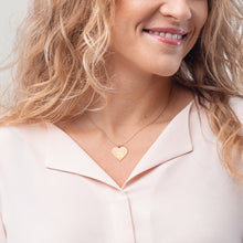 Load image into Gallery viewer, I Love Wine - Engraved Silver Heart Necklace
