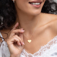 Load image into Gallery viewer, Love Engraved Silver Heart Necklace
