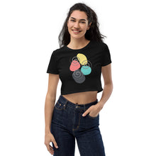 Load image into Gallery viewer, Spirals of Wind Pastels Organic Crop Top
