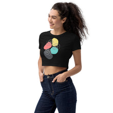 Load image into Gallery viewer, Spirals of Wind Pastels Organic Crop Top

