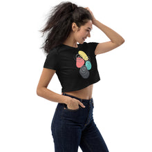 Load image into Gallery viewer, Spirals of Wind Pastels Organic Crop Top
