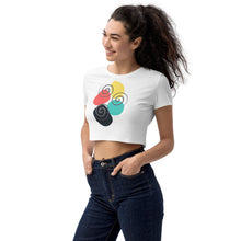 Load image into Gallery viewer, Spirals of Wind Pastels Organic Crop Top

