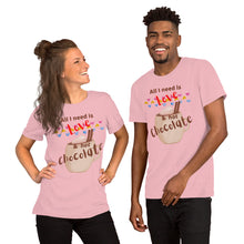 Load image into Gallery viewer, All I need is love and hot chocolate Short-Sleeve Unisex T-Shirt
