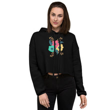 Load image into Gallery viewer, Tri-fold flower Crop Hoodie
