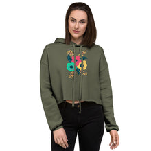 Load image into Gallery viewer, Tri-fold flower Crop Hoodie

