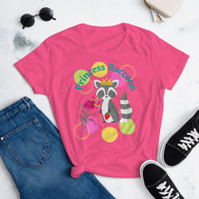 Load image into Gallery viewer, Raccoon Princess Women's short sleeve t-shirt
