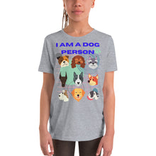 Load image into Gallery viewer, I am a Dog person Youth Short Sleeve T-Shirt
